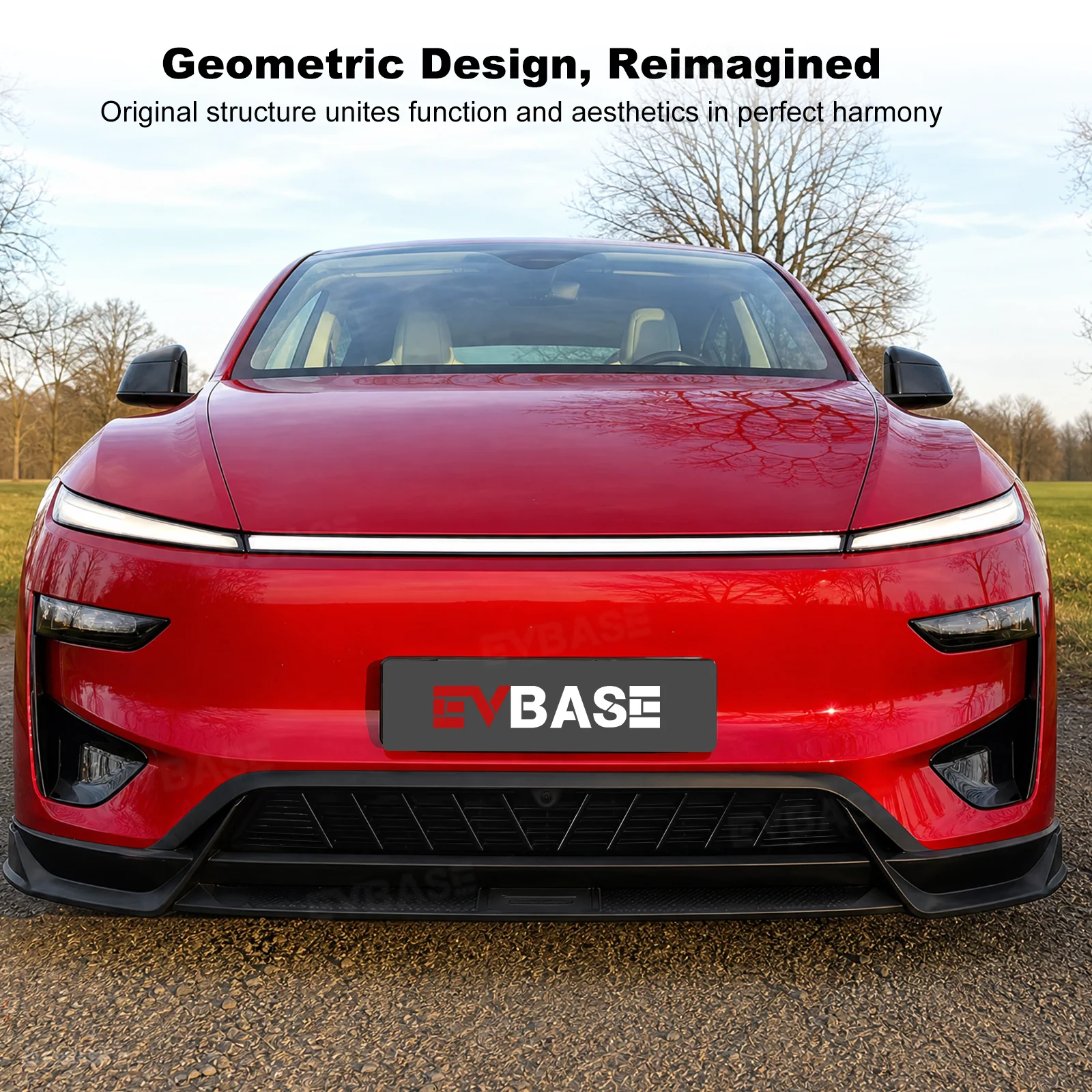 Model Y Juniper Front Bumper Lip Spoiler Fascia Splitter Sporty Style for Tesla Body Kit