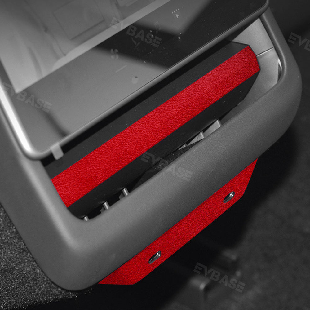 Model 3 Highland Real Alcantara Rear Screen Frame Cover Air Outlet Protector Rear Air Vent Covers Sticker for Tesla