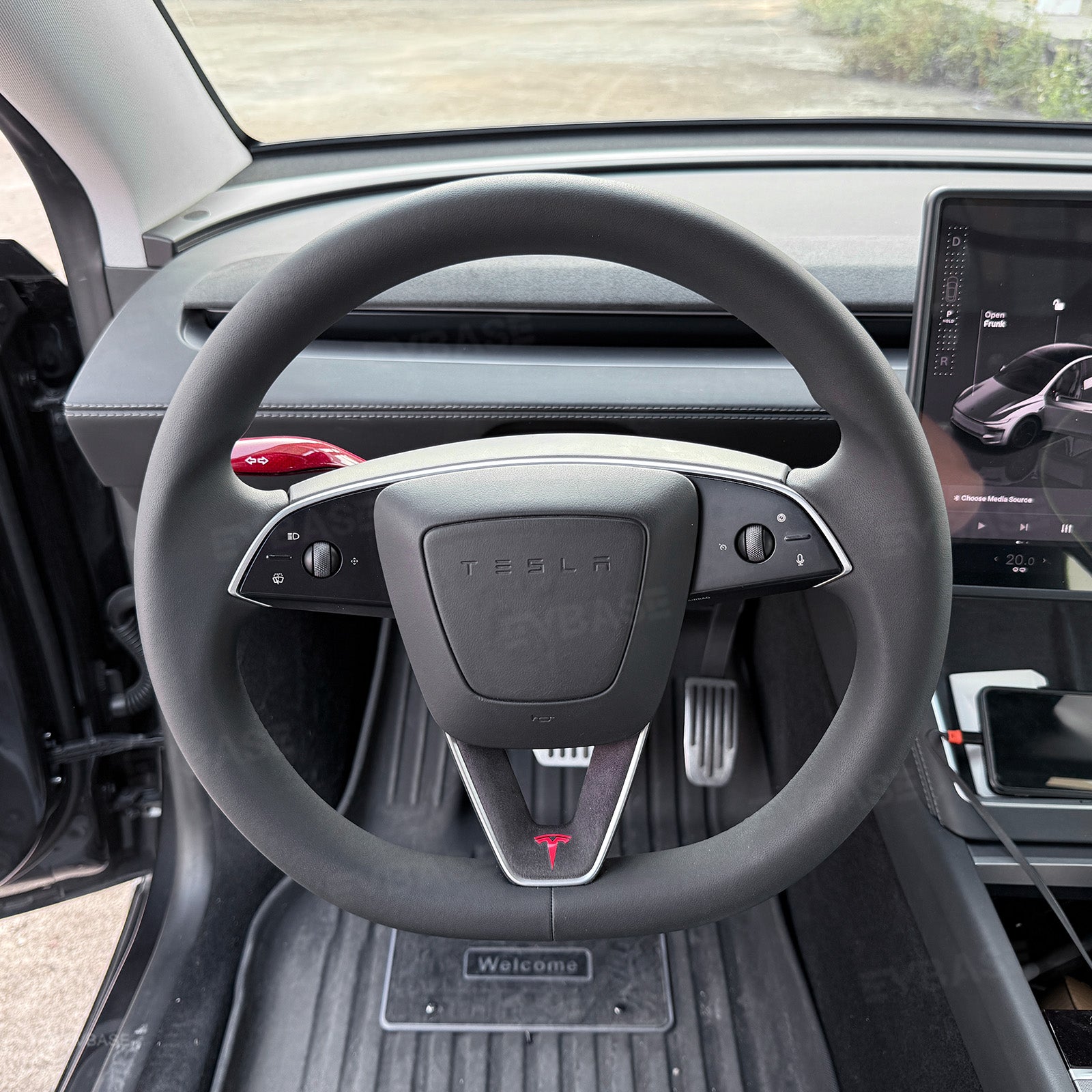 Model Y Juniper Carbon Fiber Turn Signal Stalk Trim Covers for Tesla