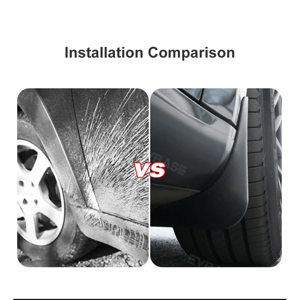 Tesla Model 3 Highland Mud Flaps No Drill Mudguards OEM Style Splash Guards All Weather Protection 4PCS