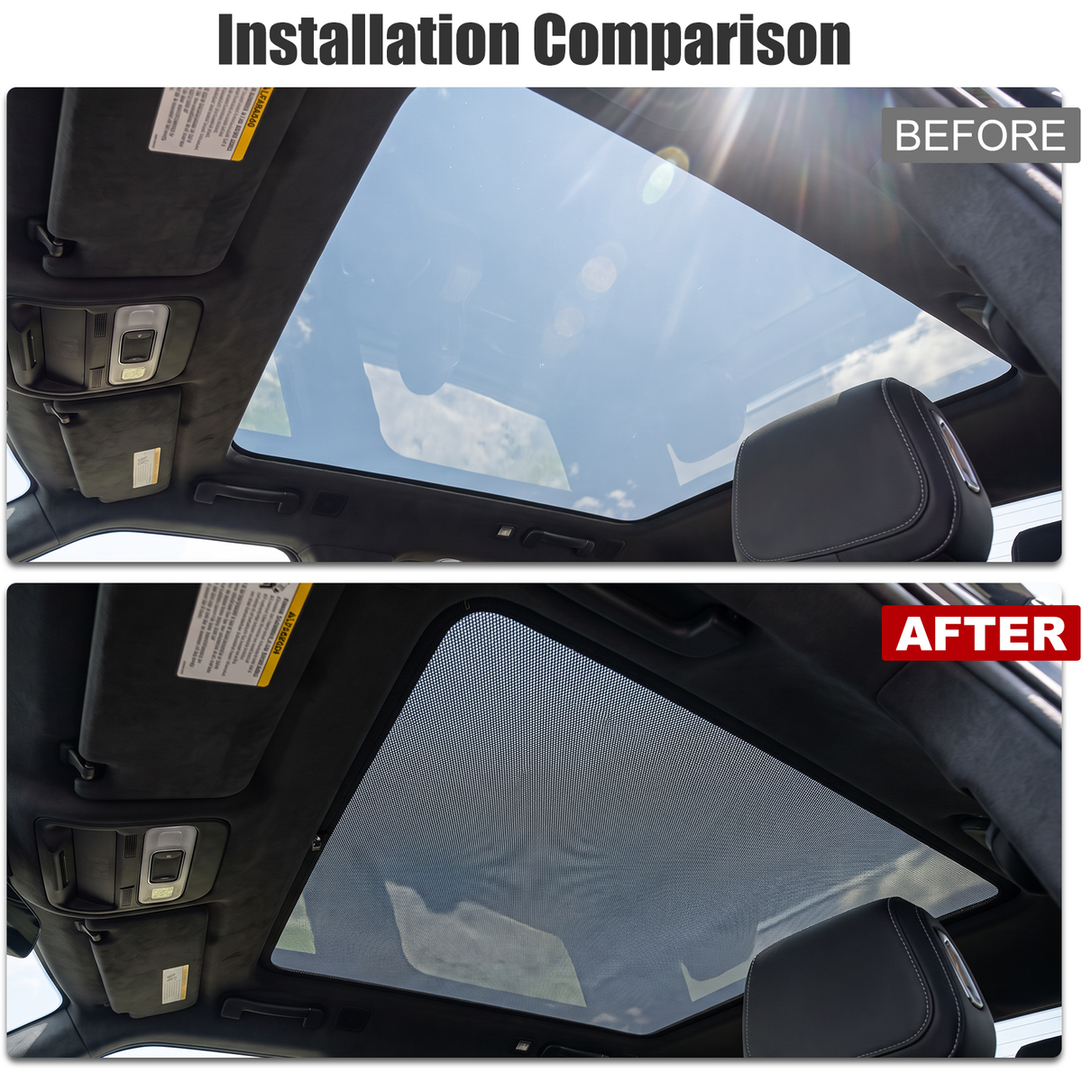 Panoramic Glass Roof Sunshade for Rivian R2 Sunroof Shade UV Protection & Heat Insulation