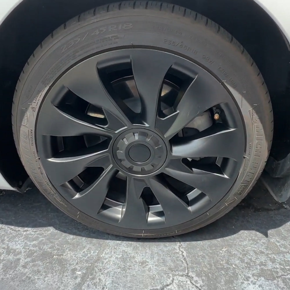 EVBASE Model 3 Highland Matte Black Wheels Covers 18inch for Tesla Wheels  Exterior Accessories