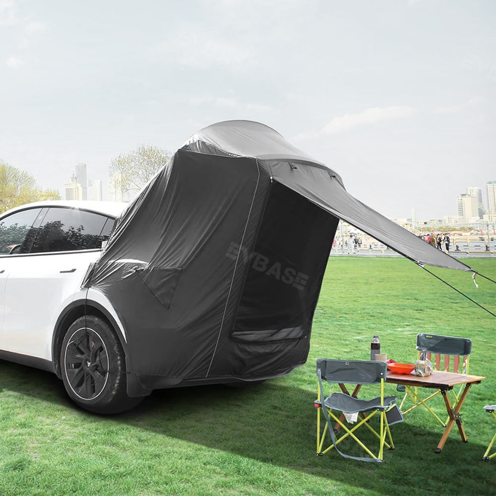 EVBASE Tesla Model Y Camping Tent Tailgate Waterproof Sunshade Privacy Shade Awning Outdoor Travel Accessories