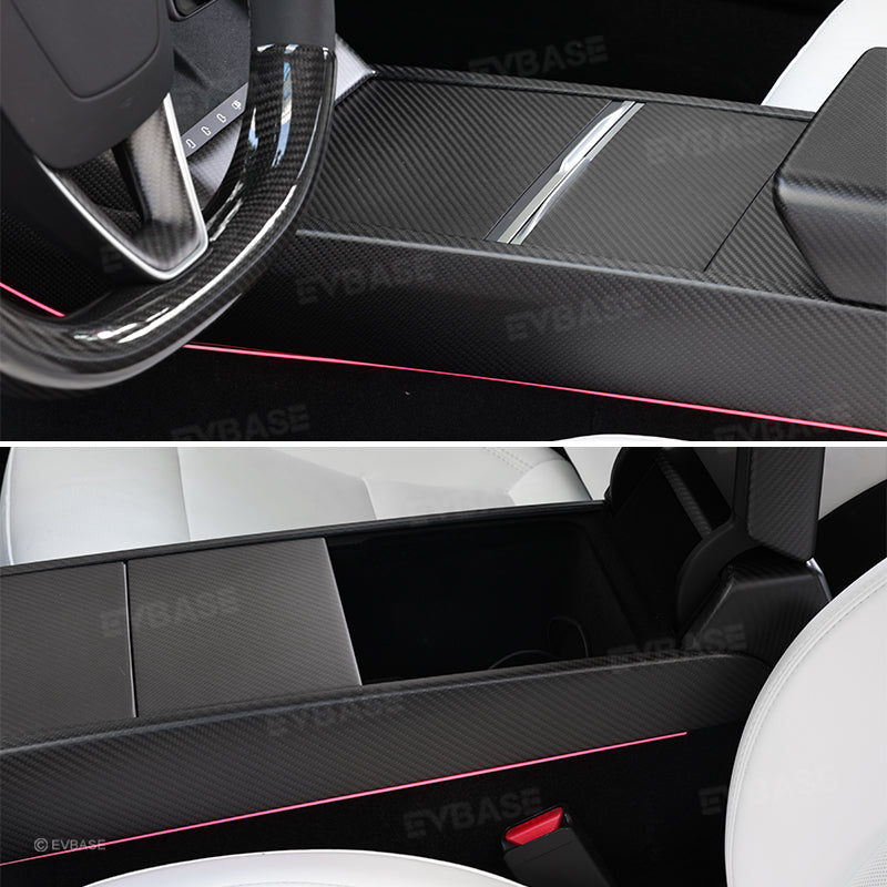 Tesla Model Y Juniper Real Carbon Fiber Upgrade Kit Full Interior Protection Cover Trim Overlay
