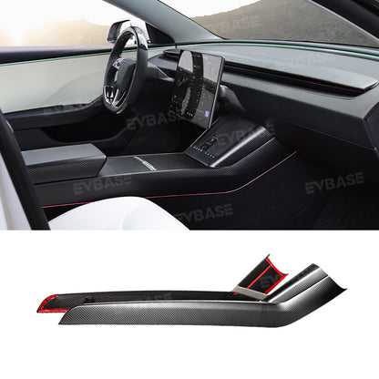 Tesla Model Y Juniper Real Carbon Fiber Upgrade Kit Full Interior Protection Cover Trim Overlay