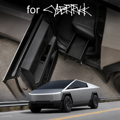 Cybertruck Rear Under-Seat Gear Tunnel Slide Tray Sliding Under-Seat Hidden Storage Drawer