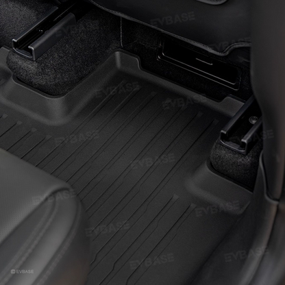 Model Y Juniper Floor Mats All Weather Waterproof Non-Slip TPU Floor Liners with Silver Pedal Accent