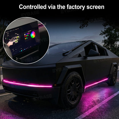 Cybertruck Profile LED Light Kit RGB Chasing Ambient Lighting Exterior Rock Lights with Smart APP Control /Factory Screen Control
