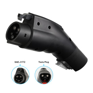 Tesla to J1772 Adapter Max 60A & 250V AC Compatible with Tesla Wall Connector Destination Charger Mobile Connector