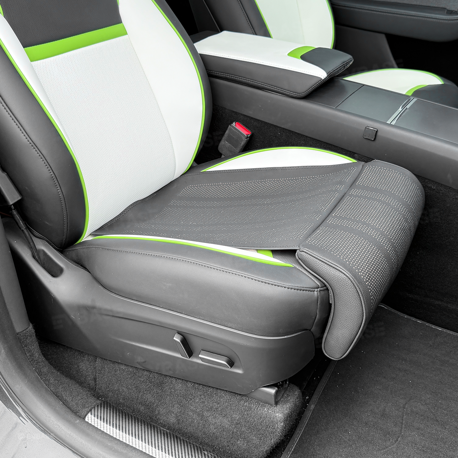 Front Seat Leg Support Cushion Nappa Leather for Tesla Model Y/ Y Juniper & Model 3/ 3 Highland