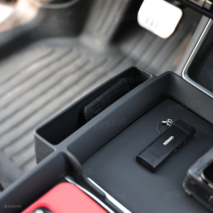 Model Y Juniper/Model Y L/ 3 Highland Center Console Tray 2.0 Silicone Organizer with Side Pockets