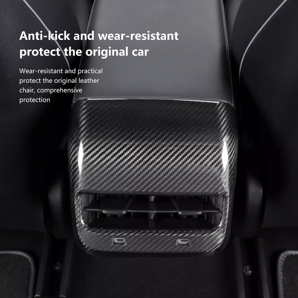 Model Y 3 Carbon Fiber Interior Accessories Rear Air Outlet Vent Cover Genuine for Tesla