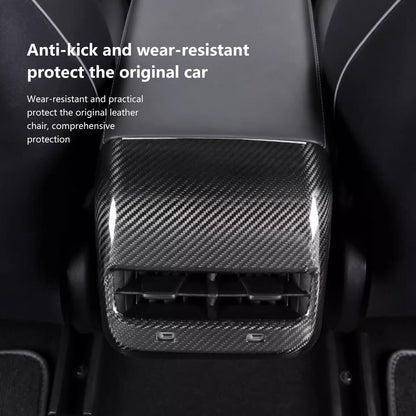 Model Y 3 Carbon Fiber Interior Accessories Rear Air Outlet Vent Cover Genuine for Tesla