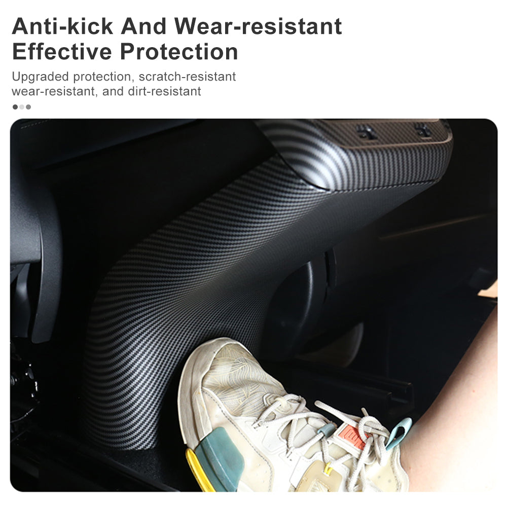 Model 3/Y Rear Door Sill Prevention Kick Plate Rear Guard Pedal | Carbon Fiber Texture for Tesla