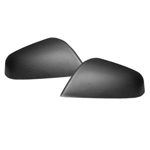 EVBASE Tesla Model X S Real Carbon Fiber Side Mirror Cover Anti-Scratch Model X S Exterior Accessories