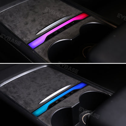 Tesla RGB USB Hub Adapter With Ambient Light Model Y Juniper Center Console Multiport Hub Adapter