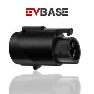 EVBASE Tesla to J1772 Charging Adapter 80A MAX/240VAC Compatible with Mobile and Wall Connector