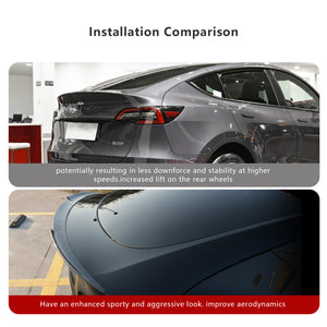 EVBASE Tesla Model 3 Y Spoiler New Real Carbon Fiber Spoiler Genuine Rear Spoiler