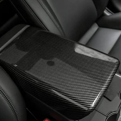Model Y 3 Carbon Fiber Interior Accessories Central Control Armrest Box Cover for Tesla