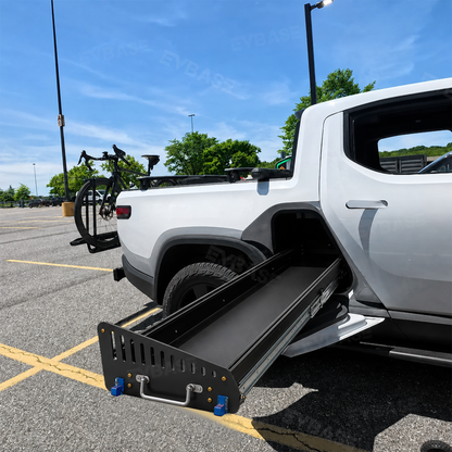 Gear Tunnel Slide Tray for Rivian R1T Cargo Slide Out Shelf Drawer Off-Road/Overland Adventures