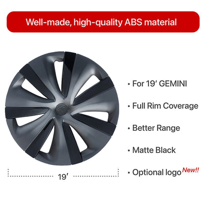 Model Y Gemini Wheel Covers 19 inch Sport Model S Version Wheel Cap 4PCS Matte for Tesla