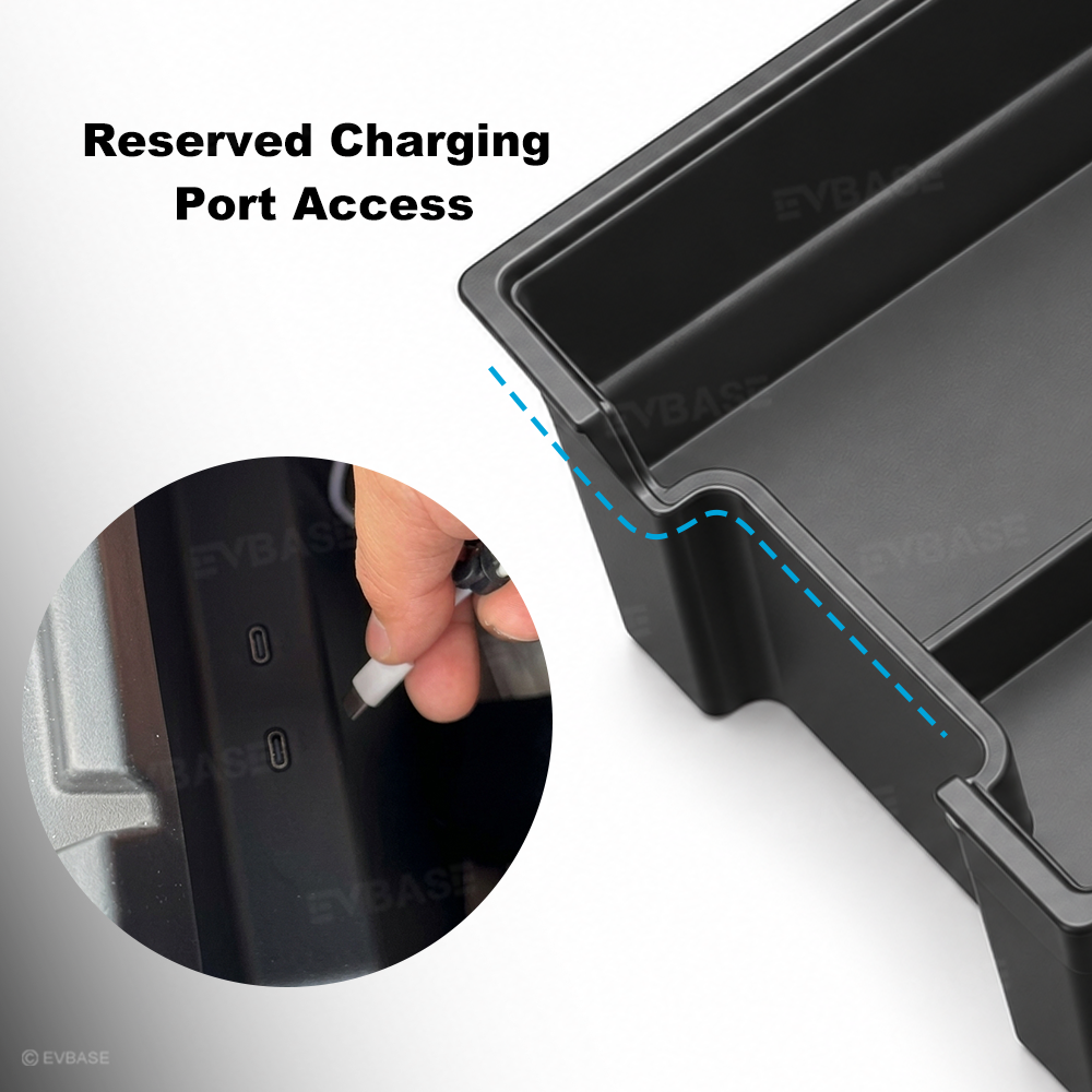 Center Console Organizer for Rivian R2 Center Console Armrest Two-Tier Storage Tray Insert