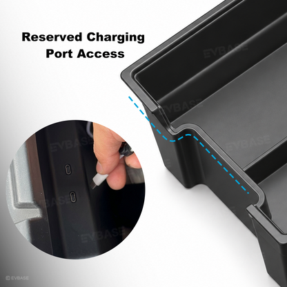 Center Console Organizer for Rivian R2 Center Console Armrest Two-Tier Storage Tray Insert