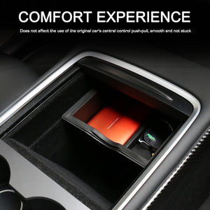 2023 Upgraded Tesla Model 3 Y Center Console Organizer Tray Box Black