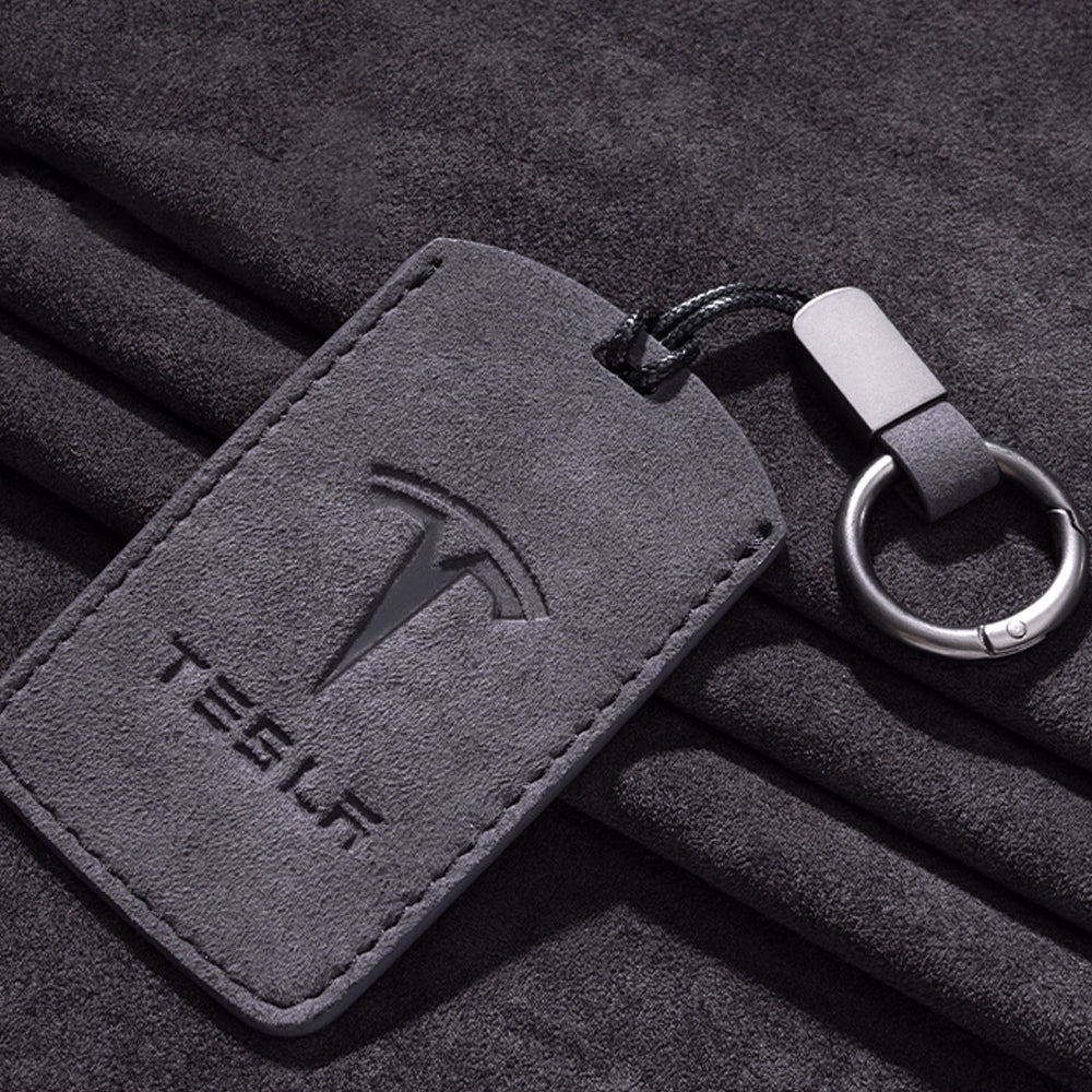 EVBASE Tesla Key Card Holder Model 3/Y/X/S Key Card Case With Key Chain for Tesla Accessories