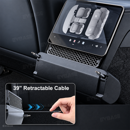 Model Y L Rear Air Vent Expansion Dock with Retractable Charging Cables & Aromatherapy & Air Vent Cover