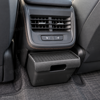 Rear Center Console Storage Box for Rivian R2 Rear Seat Organizer Trash Can