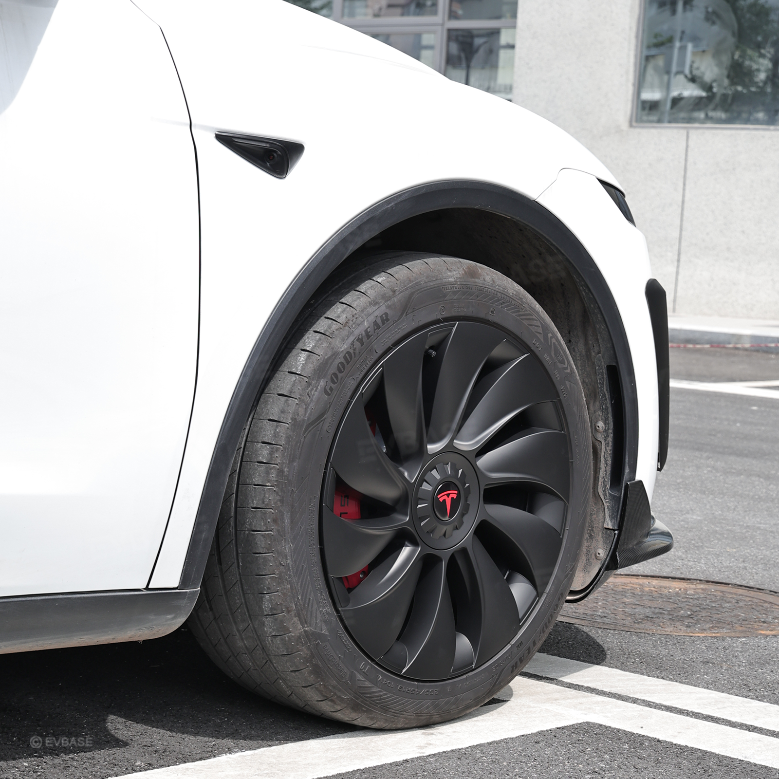 Model Y Juniper 19 inch Wheel Covers Überturbine Style Matte Hubcaps for Tesla Crossflow Wheels