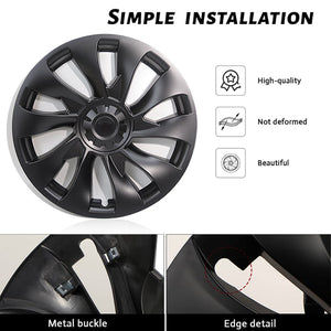 Model 3 18inch Überturbine Wheel Cover For Tesla 3 18inch Aero Wheel Caps Matte 4PCS 2017-2023 Year