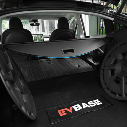 EVBASE Tesla Model Y Retractable Trunk Cargo Cover Rear Privacy Cargo Cover Shade Protector