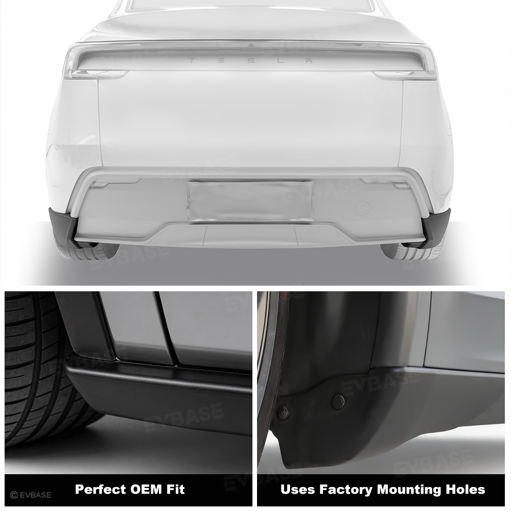 Model Y Juniper Front & Rear Mud Flaps Corner Guards OEM-Style Splash Guards Corner Protectors