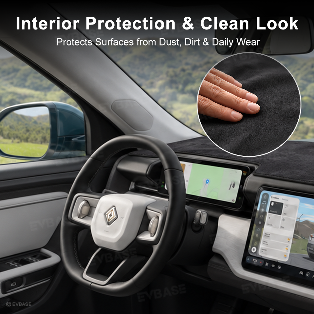 Dashboard Cover for Rivian R2 Anti-Glare Suede Dash Mat Non-Slip Sun Protection