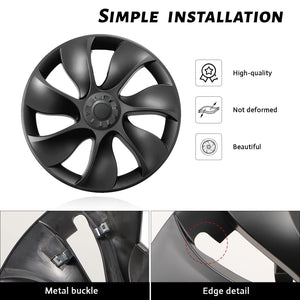 Model Y Überturbine Symmetric Wheel Cover 19 inch Turbine Left and Right Wheel Cap Model Y Matte