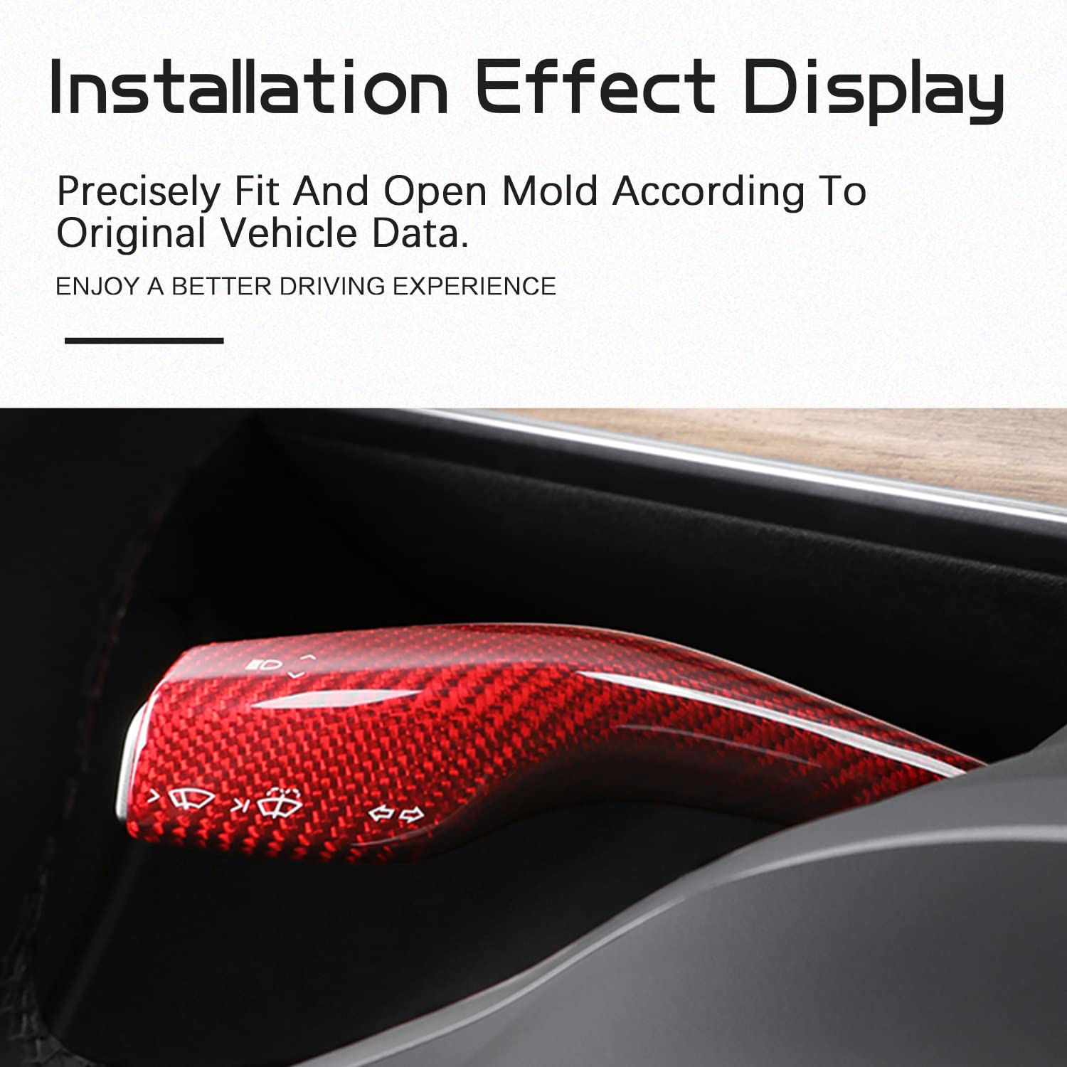 Model Y 3 Real Carbon Fiber Interior Accessories Column Gear Shift Cover for Tesla