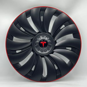 Tesla Redline Wheel Caps Model Y Überturbine Wheel Covers 19 inch Matte 4PCS for Gemini Wheels 2020-2024 Year