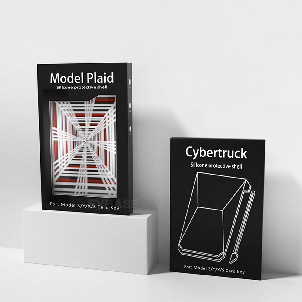 Tesla Key Card Holder Cybertrunk Style for Model 3/Y/X/S Inspired by Cybertrunk Plaid Style