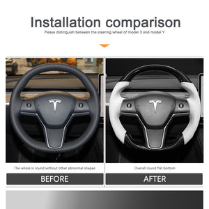 New Tesla Steering Wheel Customized Model 3 Y Carbon Fiber Steering Wheel