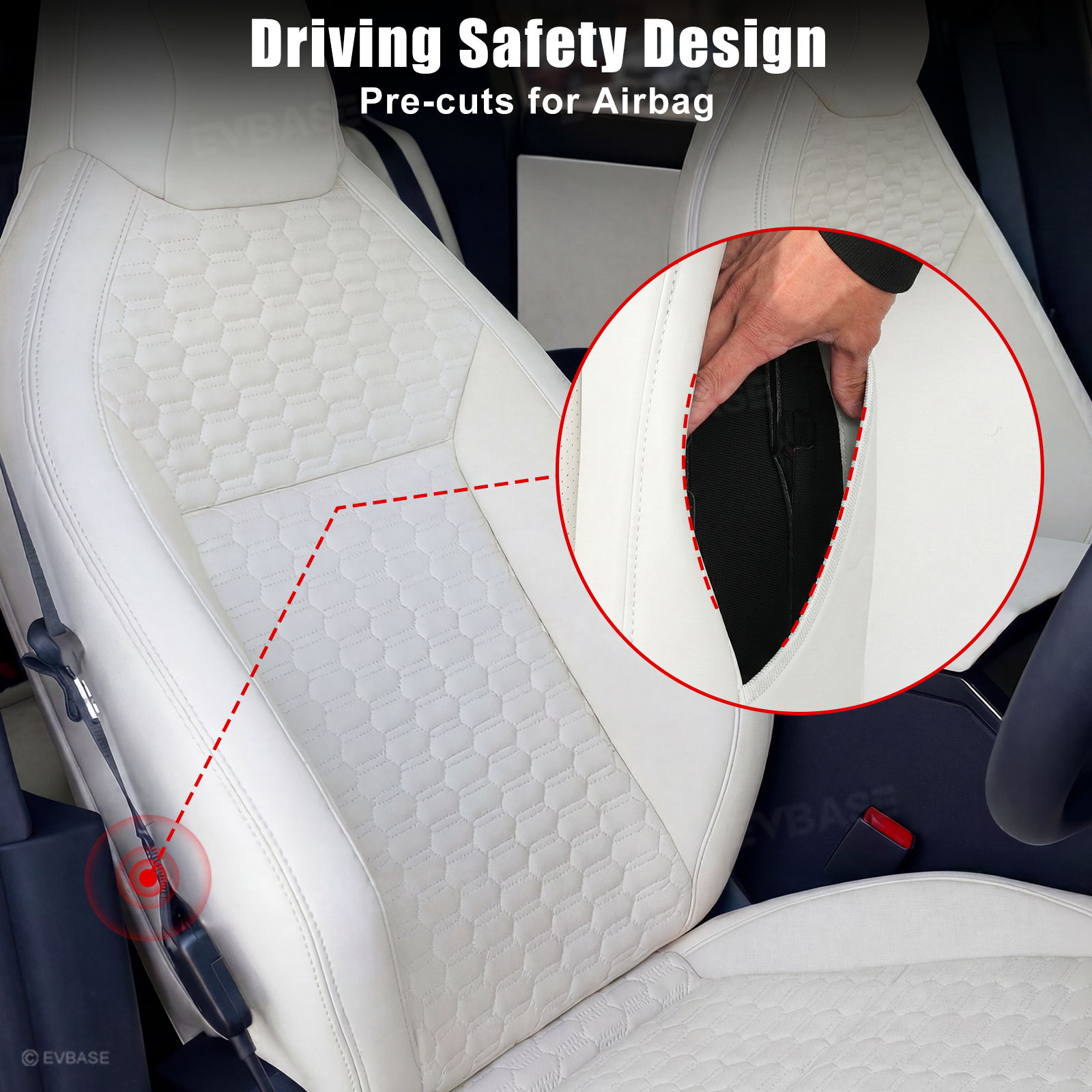 Cybertruck Seat Covers NAPPA Leather Seat Protector with Cyber Quilt Interior Design