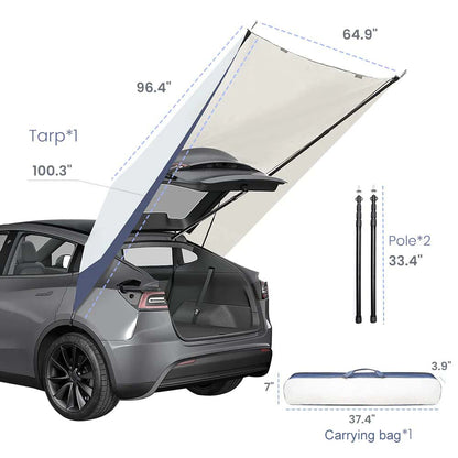 Model Y Tailgate Camping Tent Portable Tarp Canopy Awning Sun Shelter Road Trip Camping for Tesla