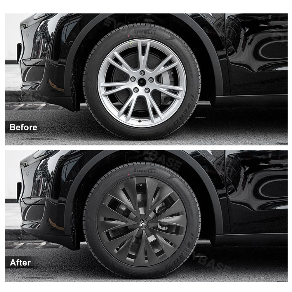 Model Y Wheel Covers 19" Wheel Caps ABS Hubcaps Replacement 4PCS Rim Protection For Tesla Gemini Wheels