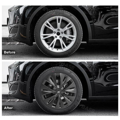 Model Y Wheel Covers 19" Wheel Caps ABS Hubcaps Replacement 4PCS Rim Protection For Tesla Gemini Wheels