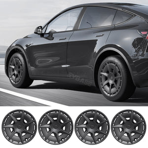 EVBASE Tesla Model Y Wheel Covers 19 Inch Full Cover Hubcaps Replacement Rim Protector 4PCS