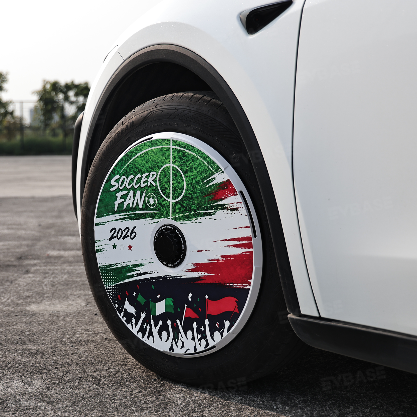 Model Y Juniper Aero Wheel Covers International Soccer Style Hubcaps for Tesla 18/19/20/21 Inch Wheels