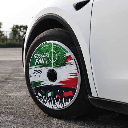 Model Y Juniper Aero Wheel Covers International Soccer Style Hubcaps for Tesla 18/19/20/21 Inch Wheels