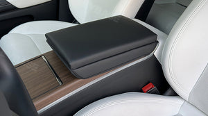 EVBASE Tesla Model X S Center Console Cover Armrest Pad Nappa Leather Tesla Accessories
