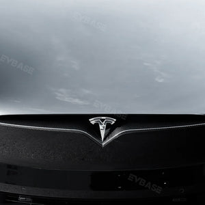 EVBASE Tesla Model S/X Front End Inlay Real Carbon Fiber Decorative V Trim Strip Panel
